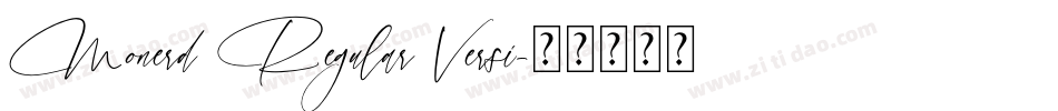 Monerd Regular Versi字体转换